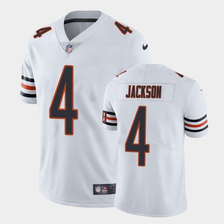 Men Chicago Bears 4 Eddie Jackson Nike White Limited NFL Jersey